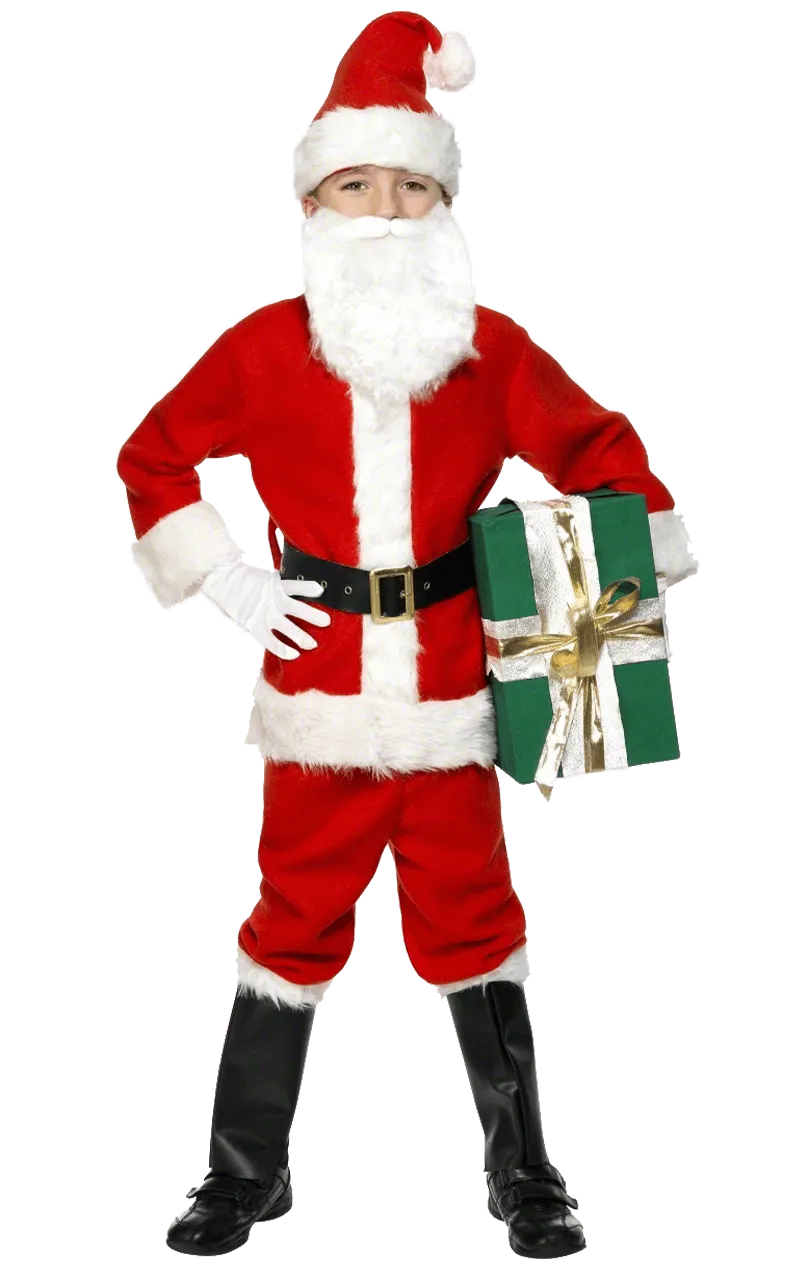 Boys Deluxe Santa Costume