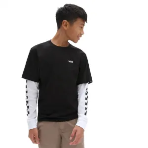 Boy's Long Check Twofer Long Sleeve T-shirt