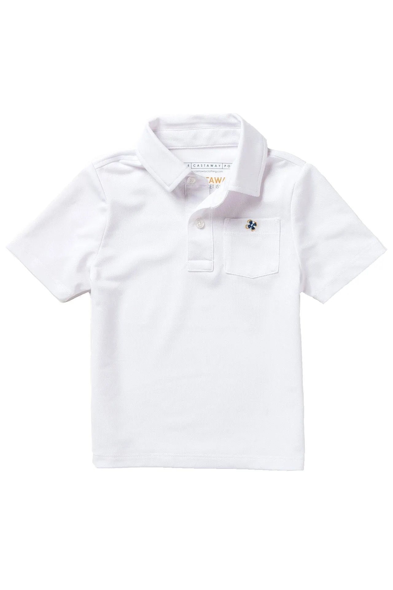 Boys Performance Polo Shirt White