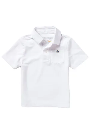 Boys Performance Polo Shirt White