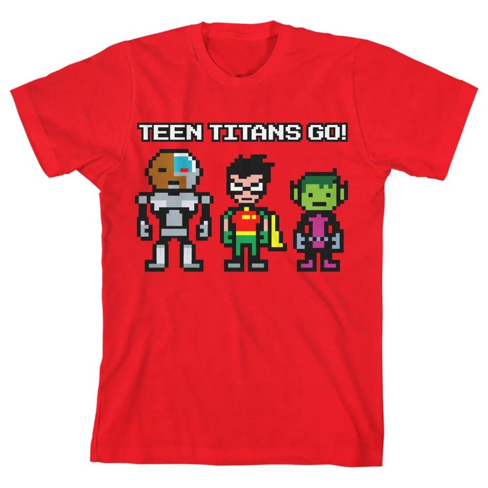 Boys Teen Titans Go Shirt Youth Red TShirt