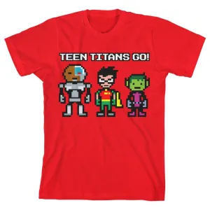 Boys Teen Titans Go Shirt Youth Red TShirt