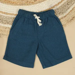 Boys Textured Short Cerulean Blue