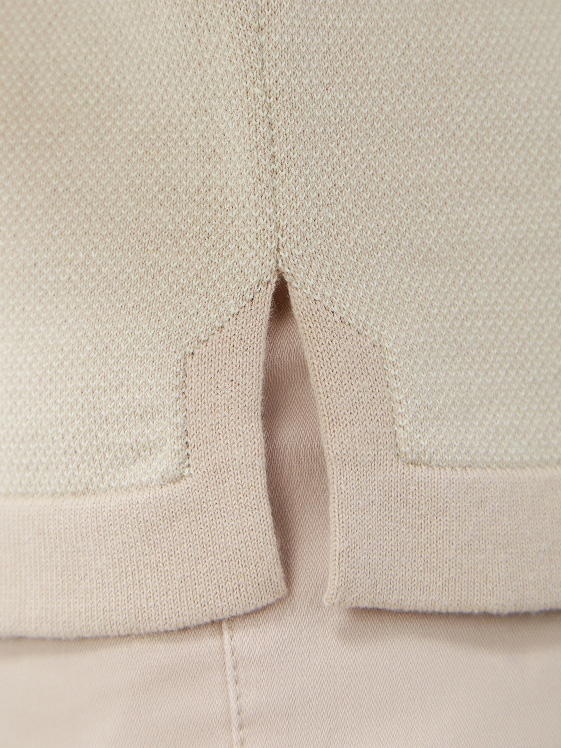 Bugatchi Contrast Three Button Polo - Desert