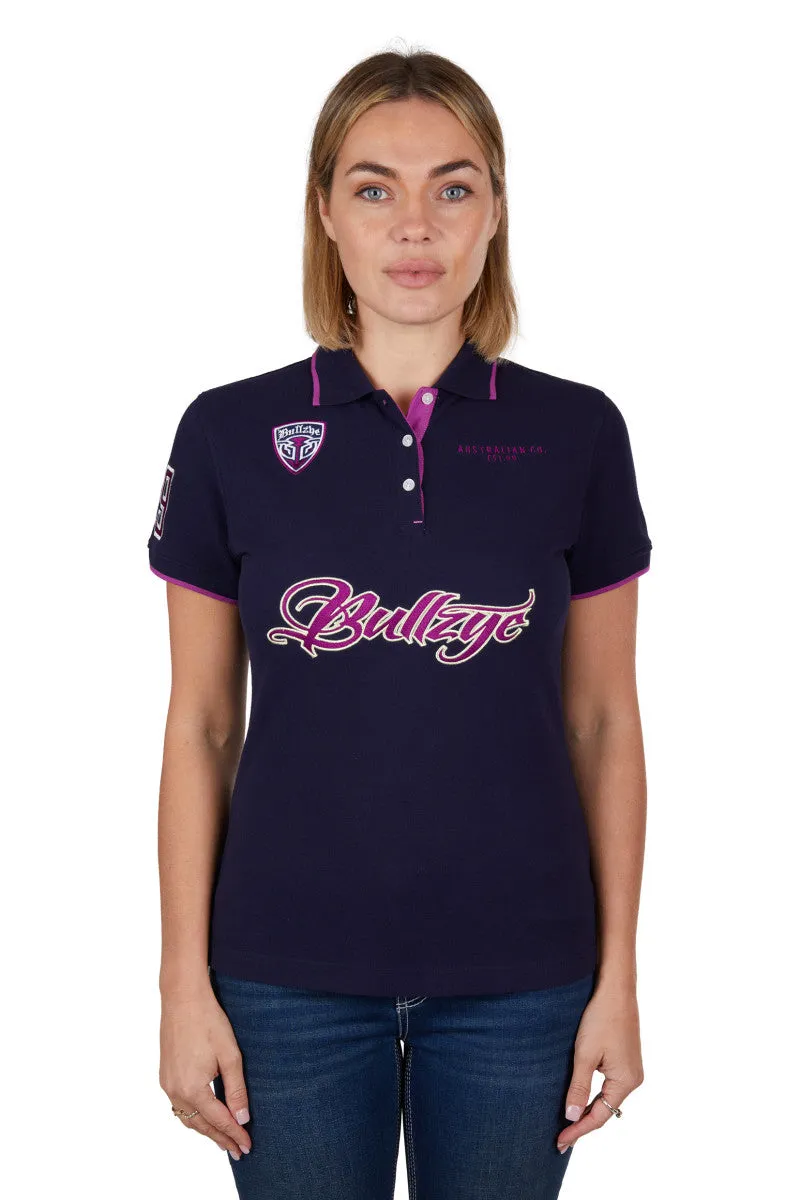 Bullzye Women's Belle Short Sleeve Polo - Navy
