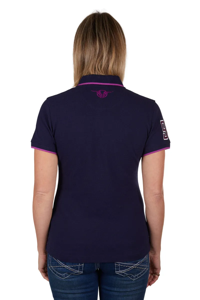 Bullzye Women's Belle Short Sleeve Polo - Navy