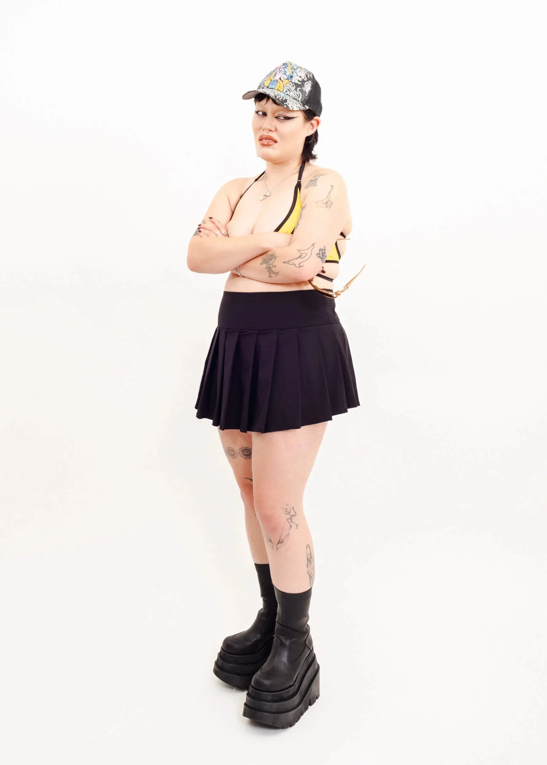 Butterfly tramp stamp mini skirt