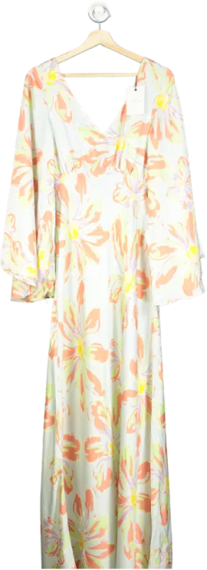 By Malina Floral Tie-Back Maxi Dress One Size