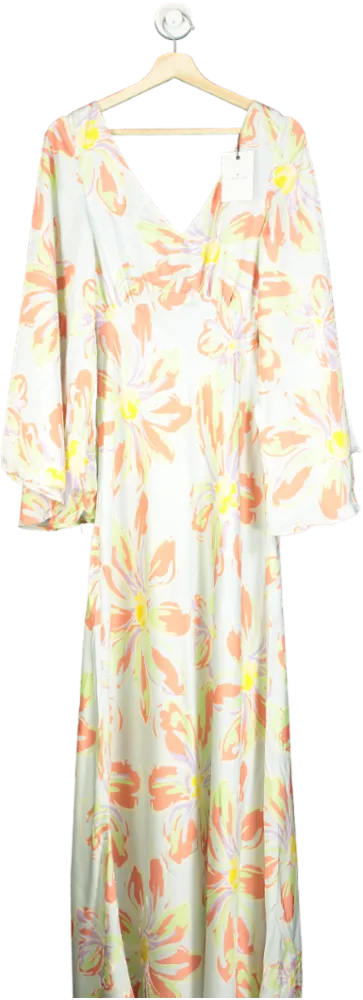 By Malina Floral Tie-Back Maxi Dress One Size