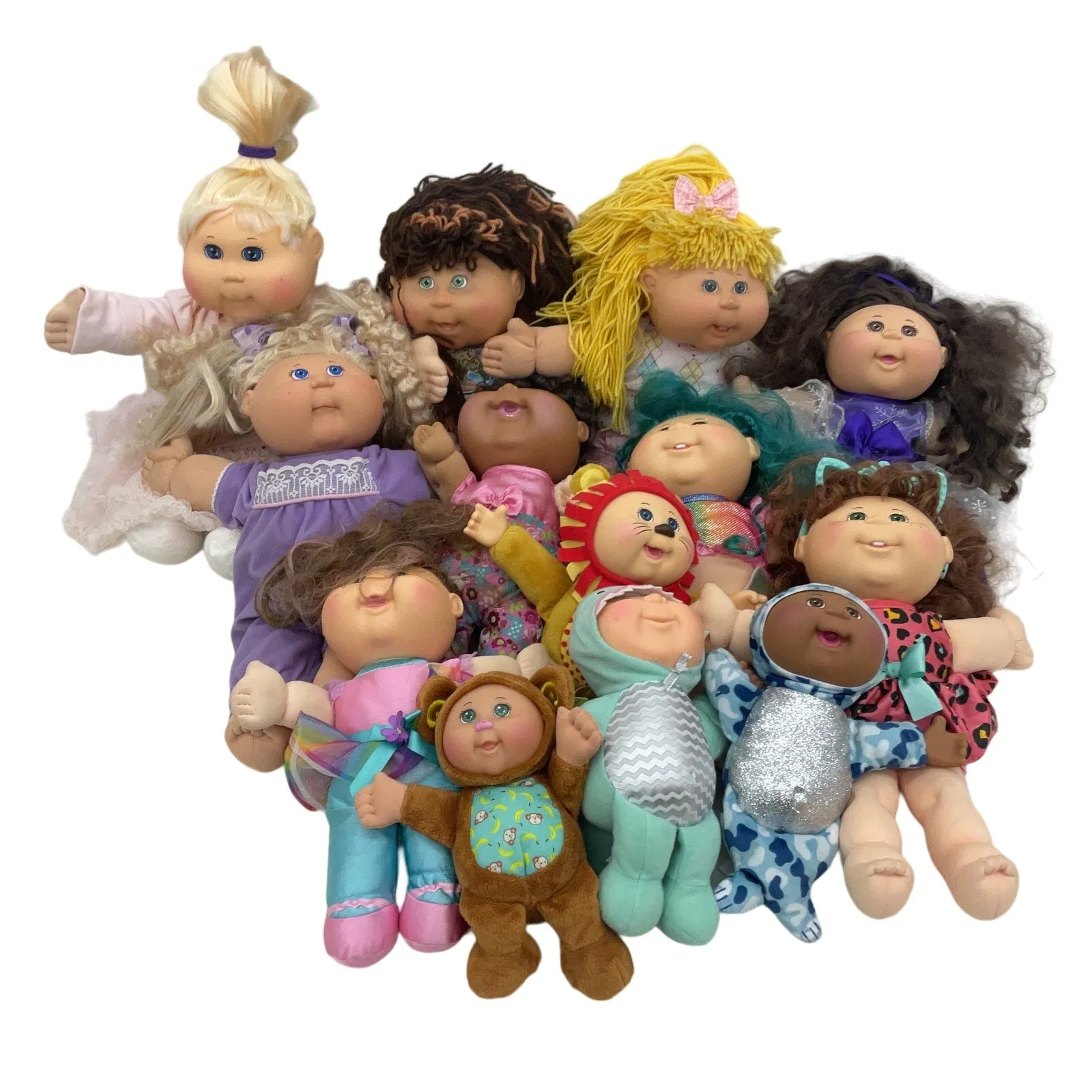 Cabbage Patch Kids CPK Preowned 13 Baby Dolls LOT Boys Girls Blonde Brunette
