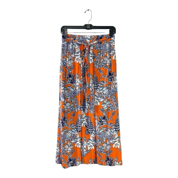 Cabi Style #5250 Calypso Skirt Maxi XS Floral Orange Blue