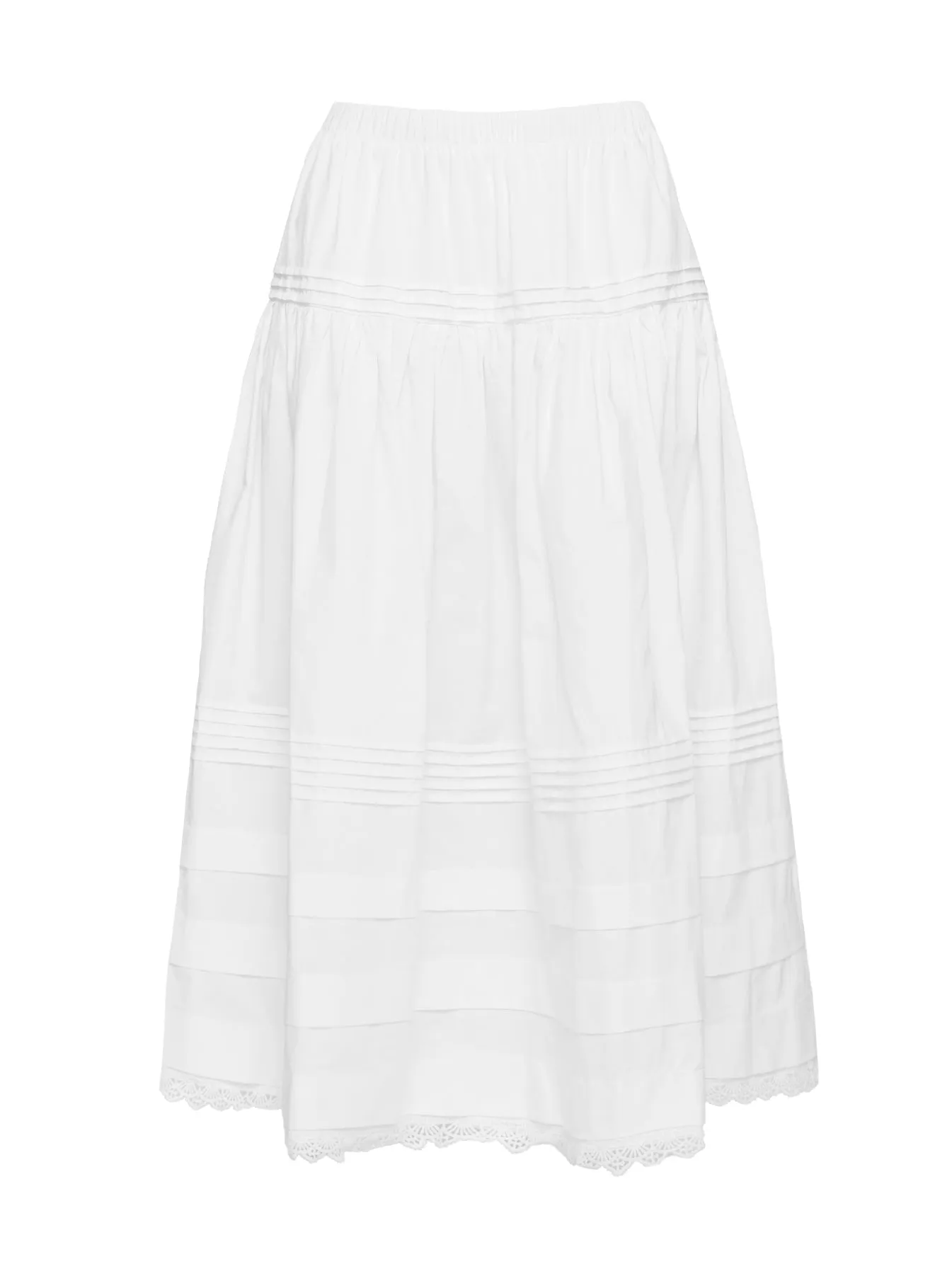 Calling For You Flowy Maxi Skirt White