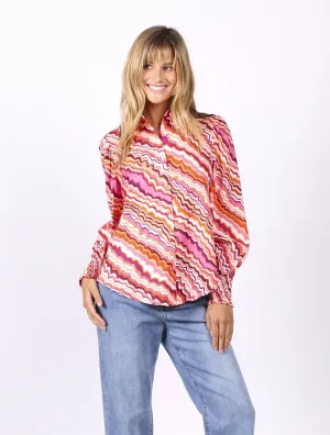 Camila Shirt - Wavy Print