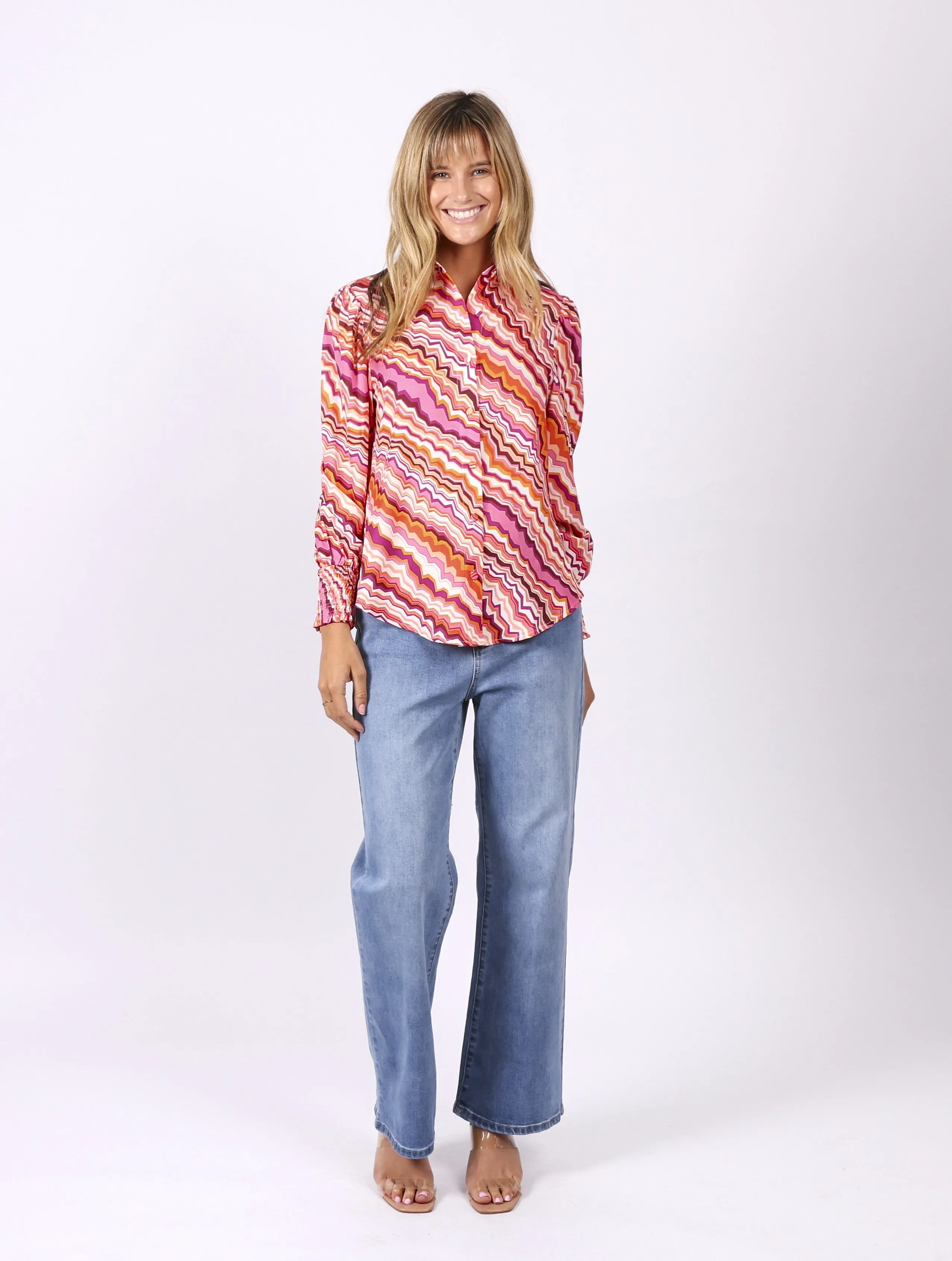 Camila Shirt - Wavy Print
