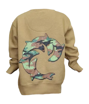 Camo Solid Toddler Crew Sweatshirt