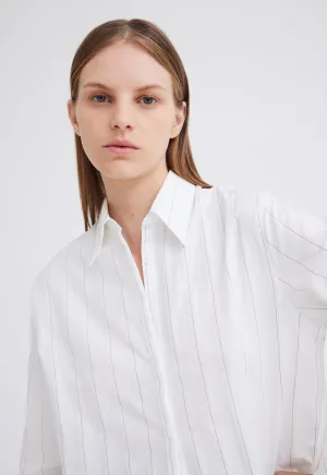 Cart Cotton Shirt - Chocolate Brown Stripe