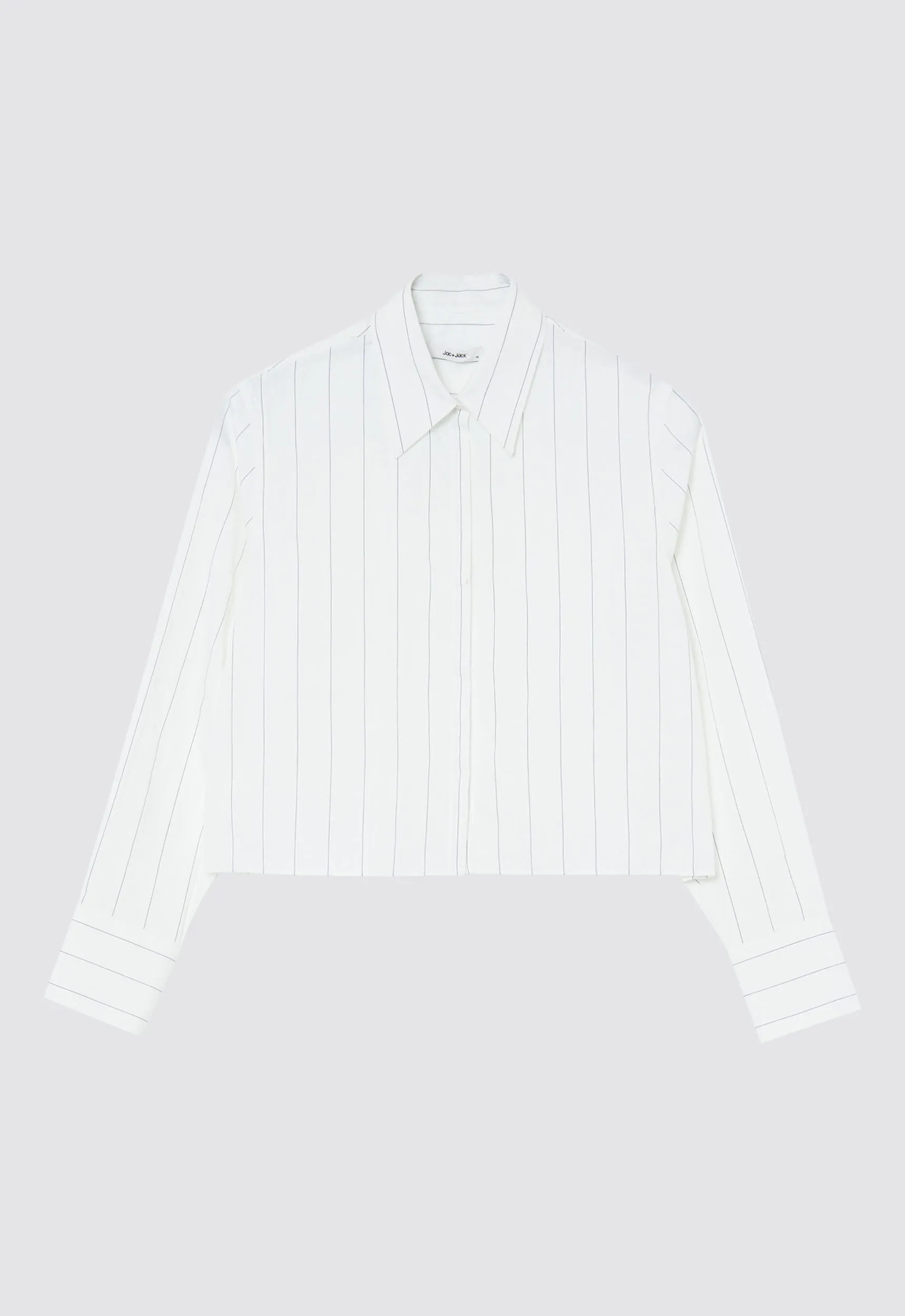 Cart Cotton Shirt - White/Navy Stripe