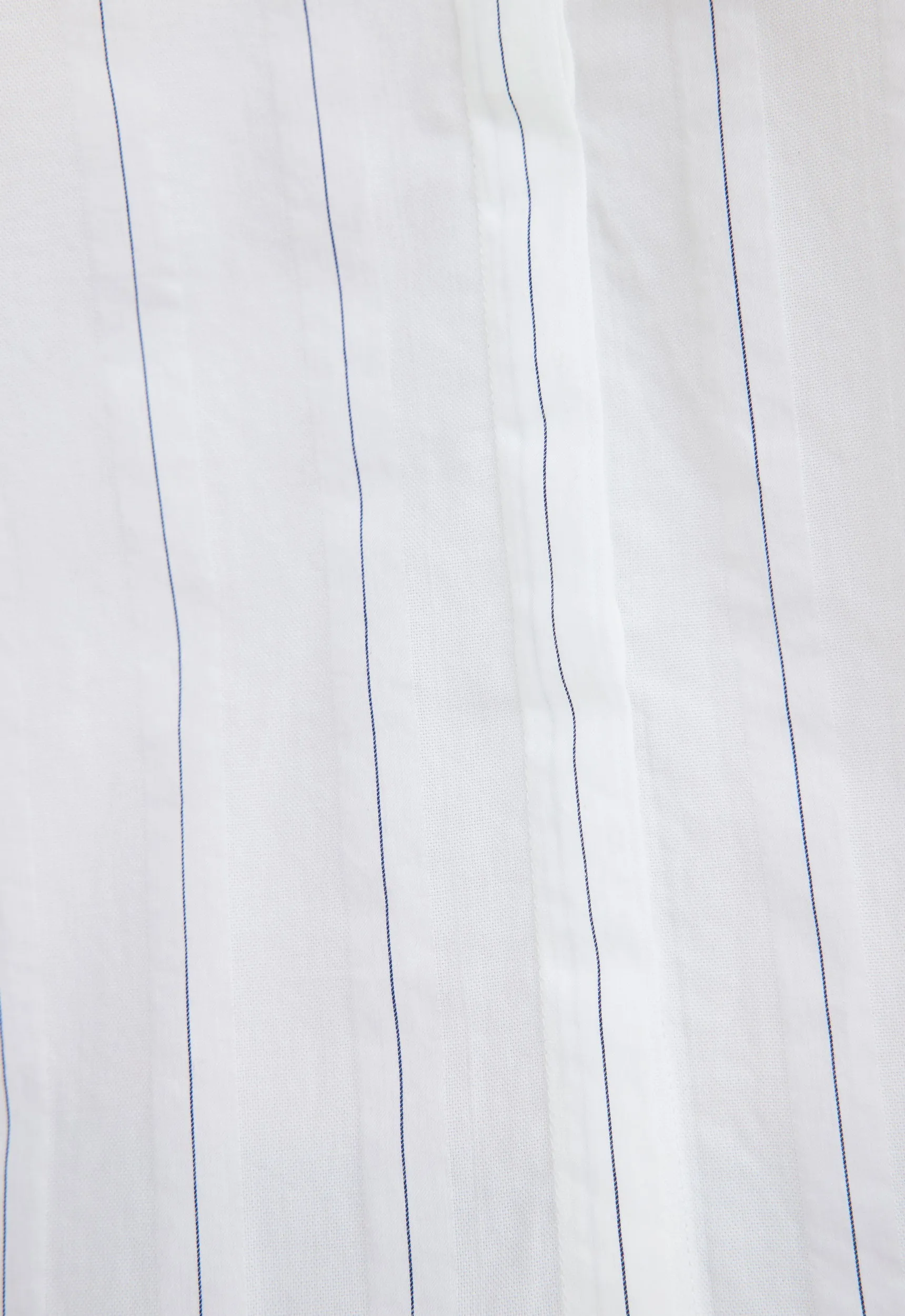 Cart Cotton Shirt - White/Navy Stripe