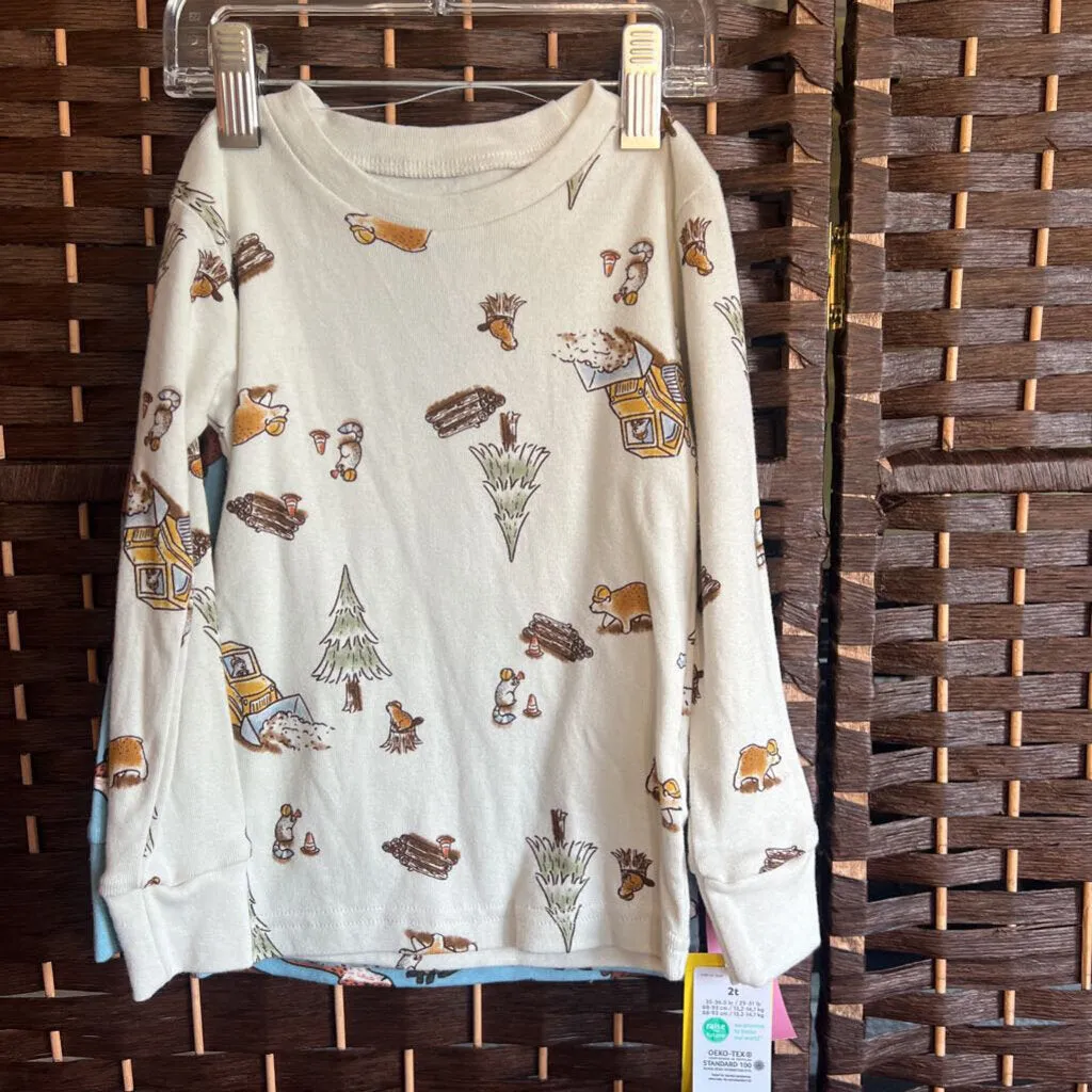 Carters,Blue/White,2T,2 Tops
