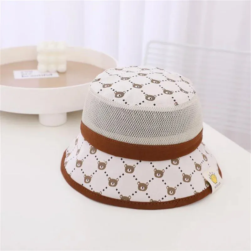 Casquette fashion 2025 / Fashion Bear Baby Hat Cotton Cartoon Kids Baseball Cap Infant Toddler Adjustable Snapback Hat бейсболка детская,кепка детская