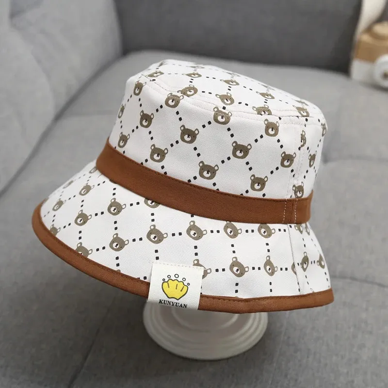 Casquette fashion 2025 / Fashion Bear Baby Hat Cotton Cartoon Kids Baseball Cap Infant Toddler Adjustable Snapback Hat бейсболка детская,кепка детская