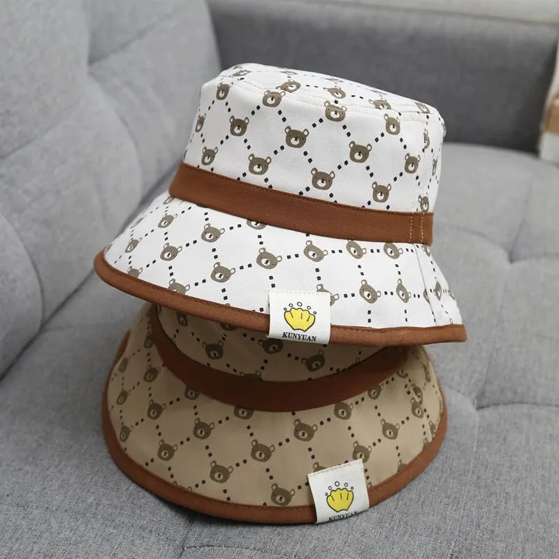 Casquette fashion 2025 / Fashion Bear Baby Hat Cotton Cartoon Kids Baseball Cap Infant Toddler Adjustable Snapback Hat бейсболка детская,кепка детская
