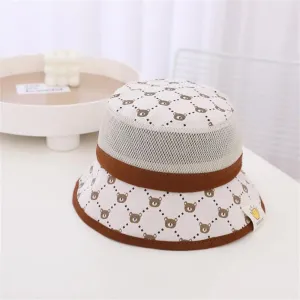 Casquette fashion 2025 / Fashion Bear Baby Hat Cotton Cartoon Kids Baseball Cap Infant Toddler Adjustable Snapback Hat бейсболка детская,кепка детская