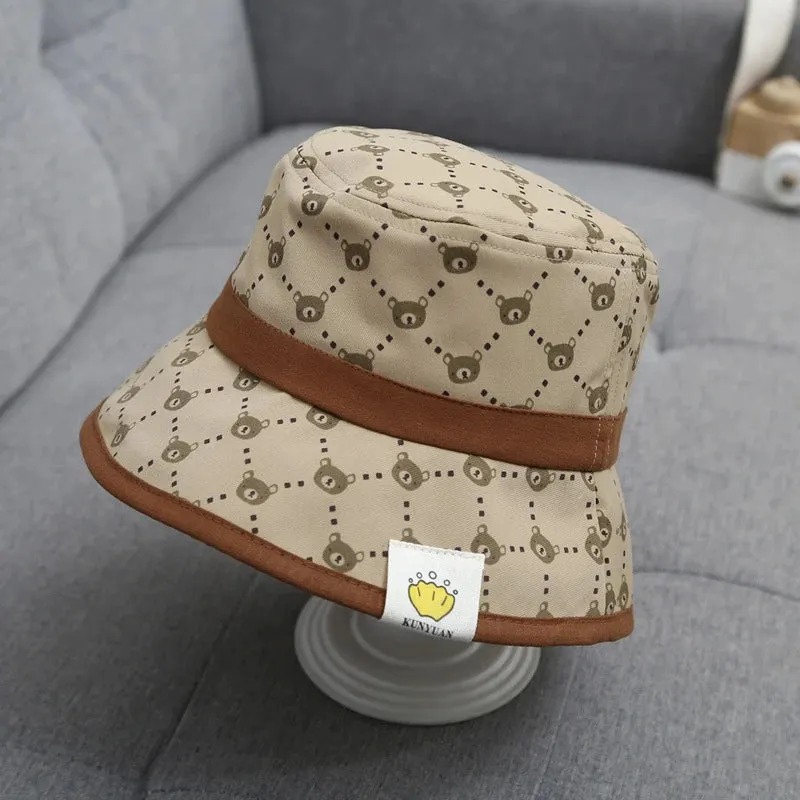 Casquette fashion 2025 / Fashion Bear Baby Hat Cotton Cartoon Kids Baseball Cap Infant Toddler Adjustable Snapback Hat бейсболка детская,кепка детская