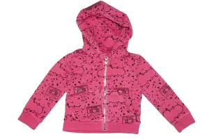 Cassette Print Hoodie- Pink