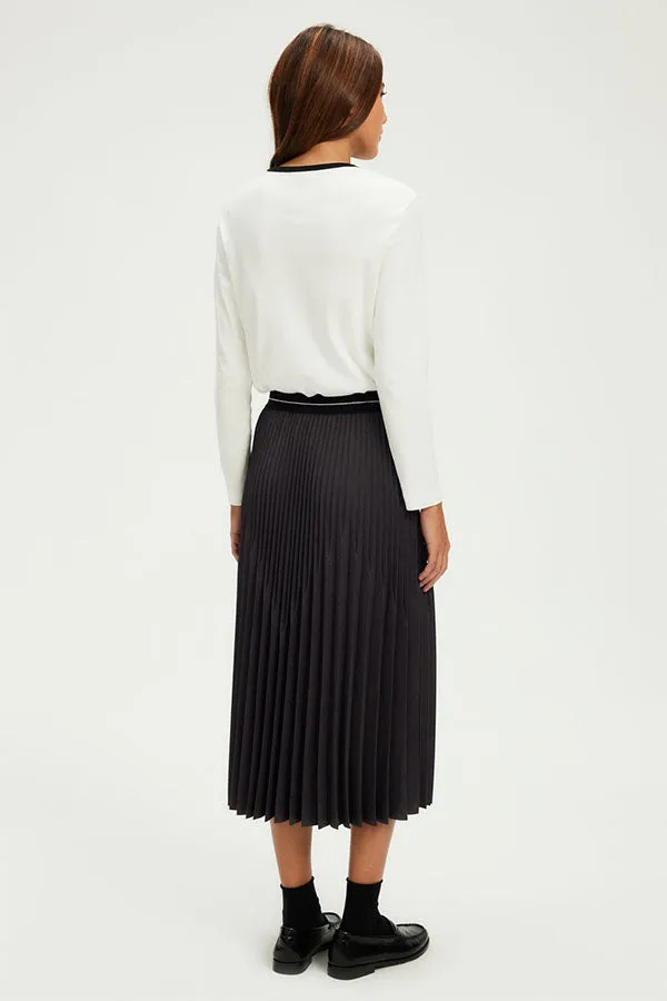 CELINA PLEATED MIDI SKIRT