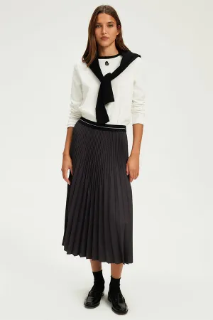 CELINA PLEATED MIDI SKIRT