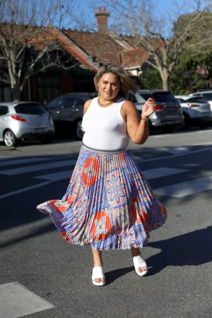 Celine Skirt - Orange Print