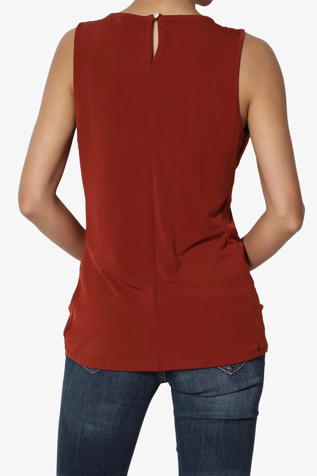 Chaffee Pleat Neck Tank Top