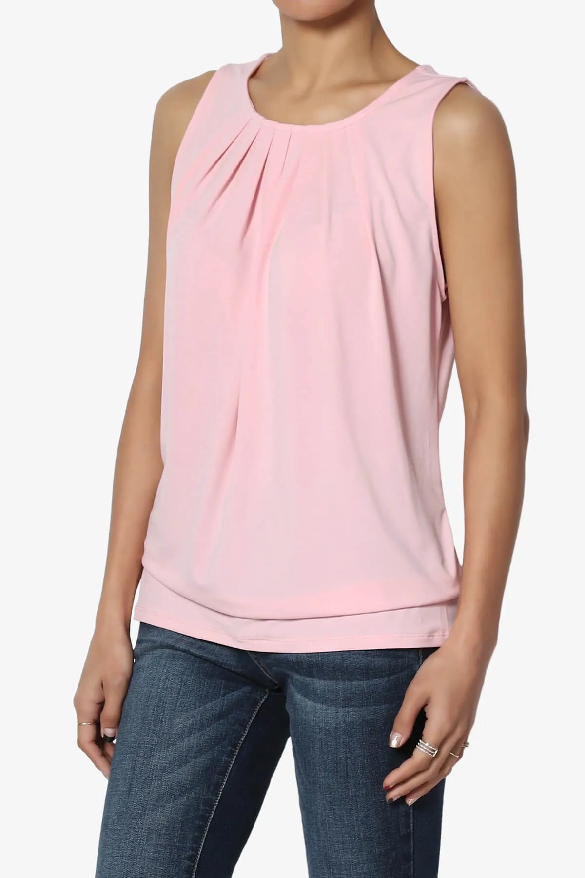 Chaffee Pleat Neck Tank Top