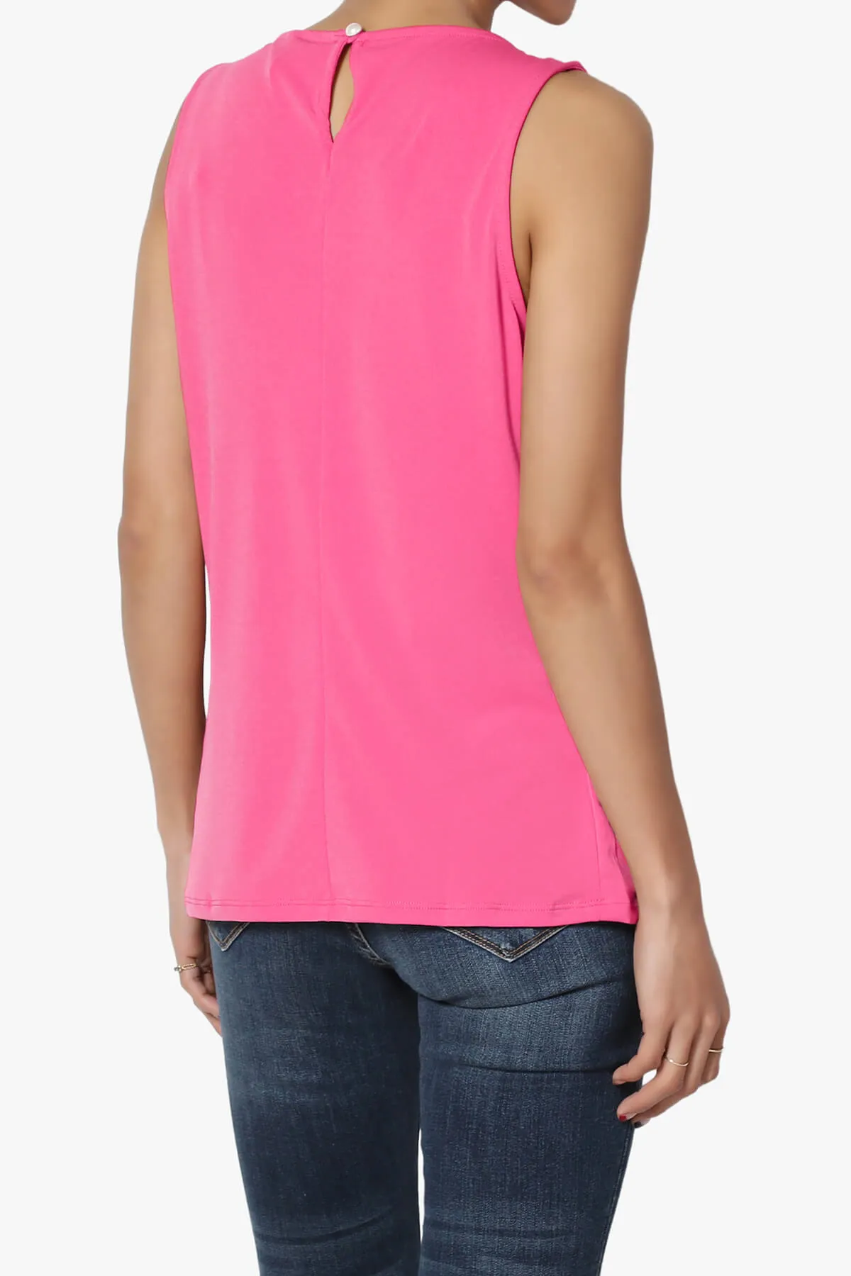 Chaffee Pleat Neck Tank Top