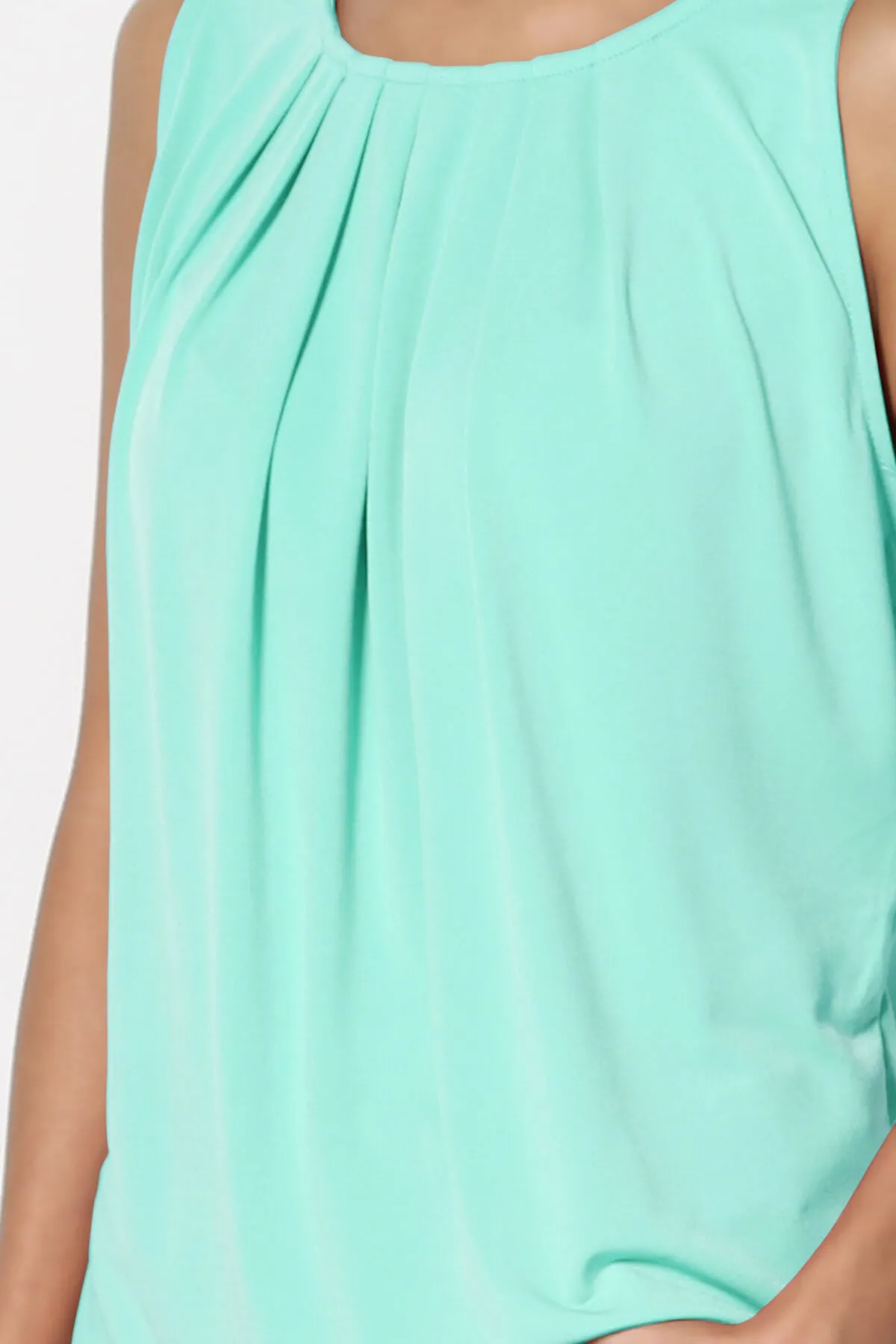 Chaffee Pleat Neck Tank Top