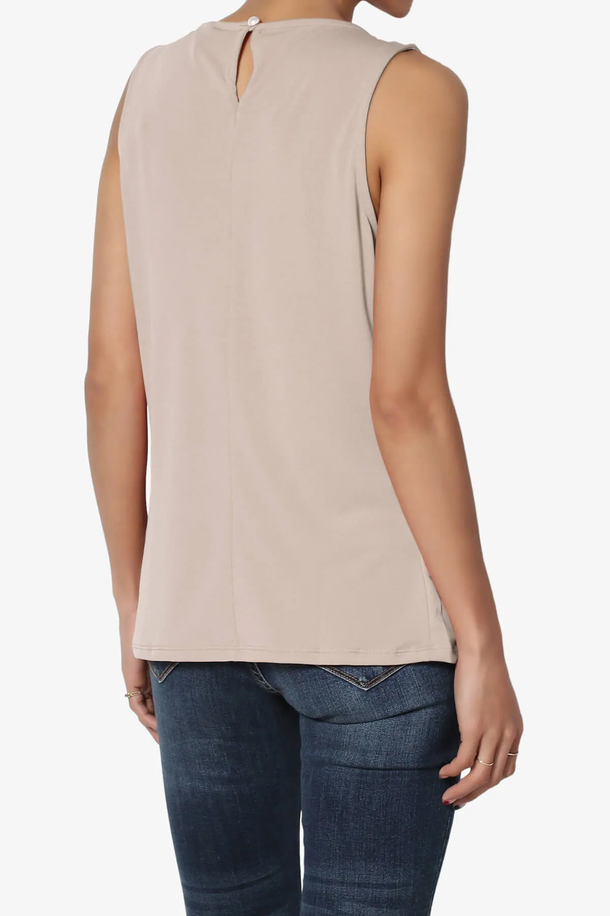 Chaffee Pleat Neck Tank Top