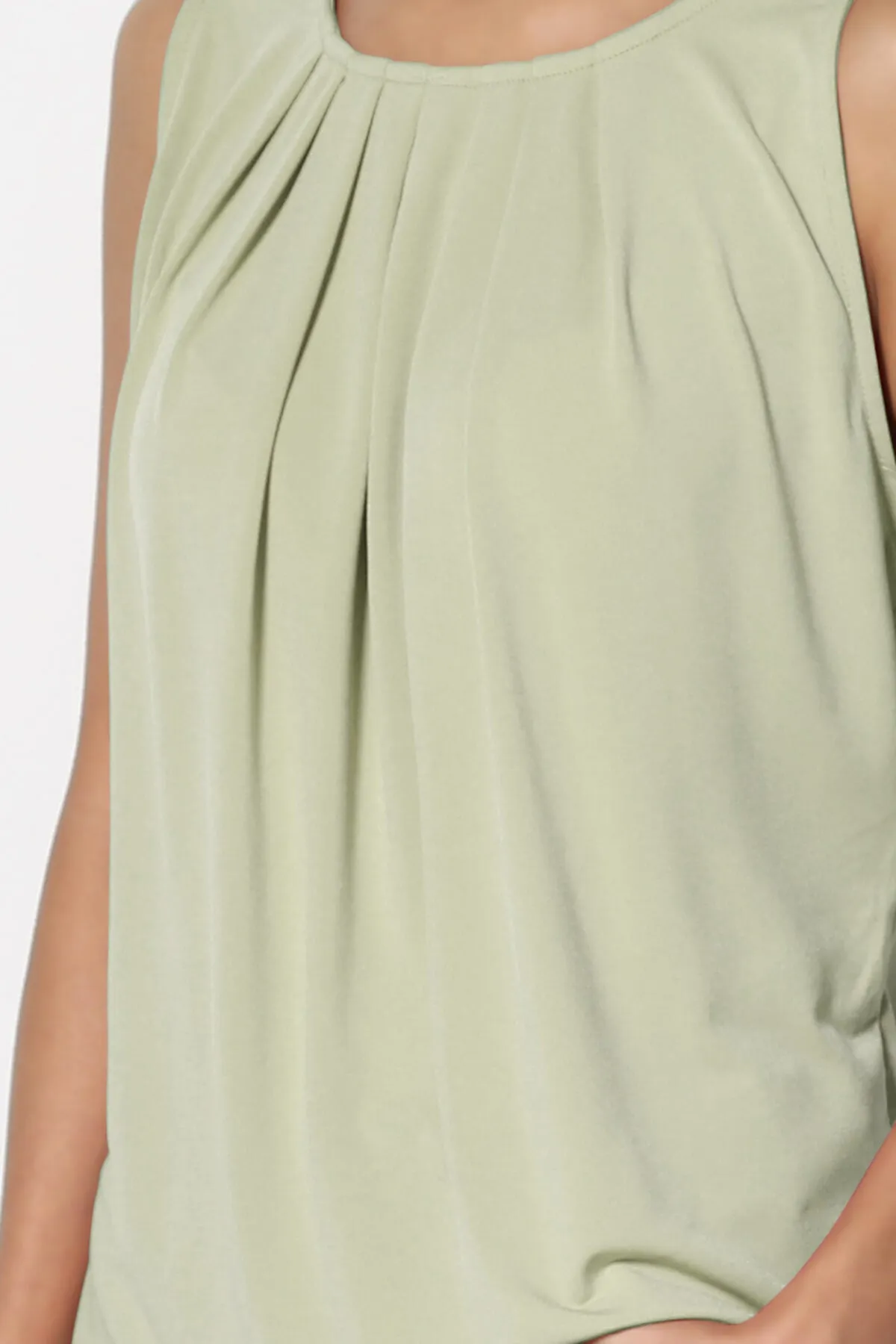 Chaffee Pleat Neck Tank Top
