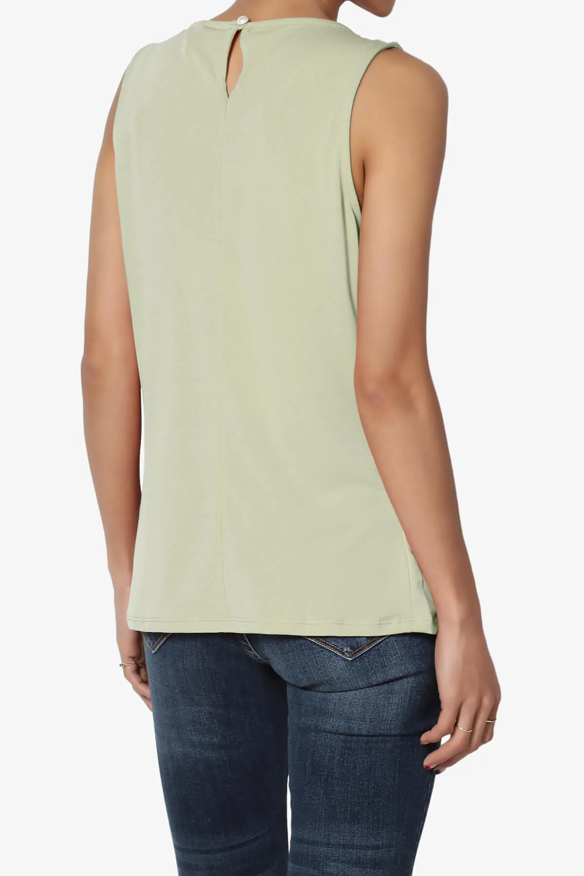 Chaffee Pleat Neck Tank Top