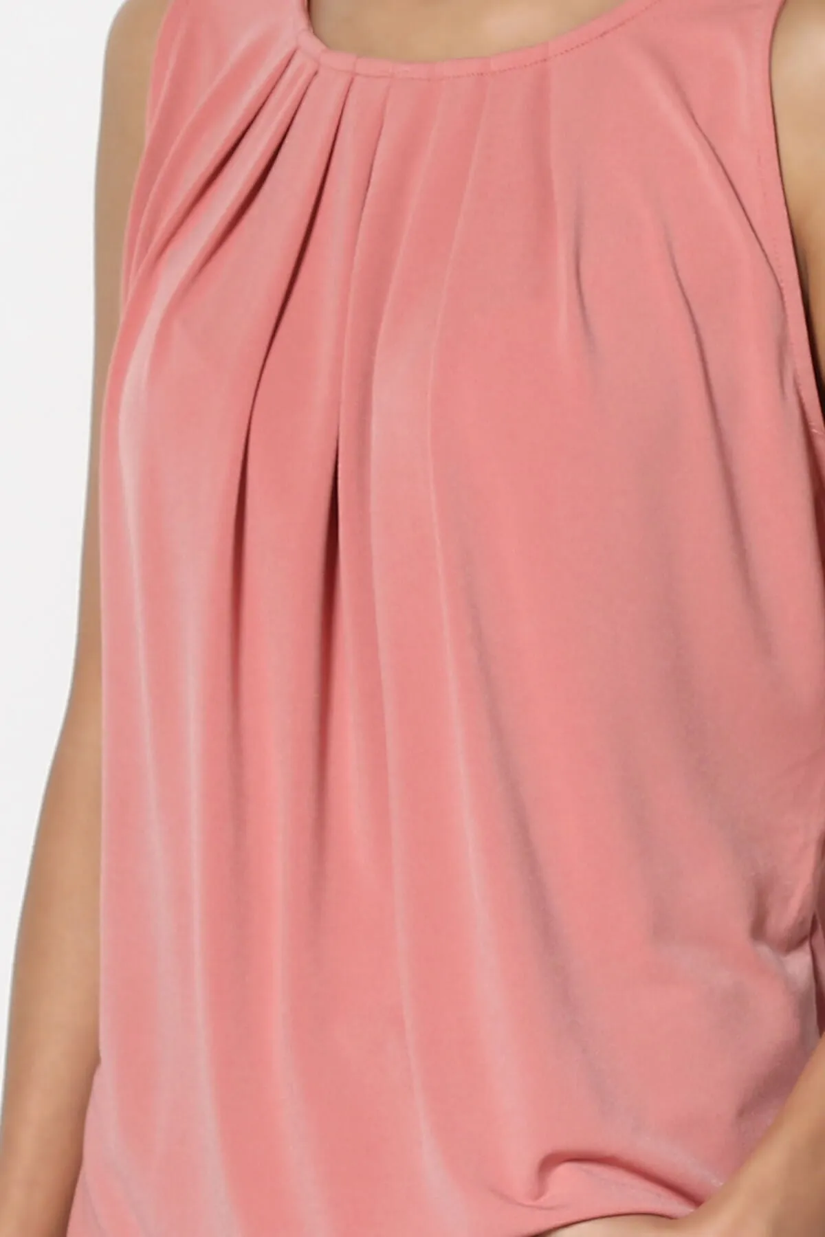 Chaffee Pleat Neck Tank Top