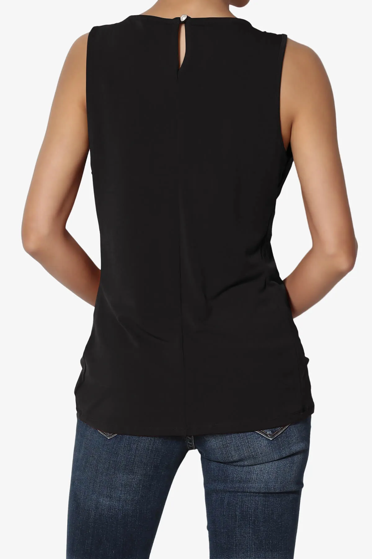 Chaffee Pleat Neck Tank Top