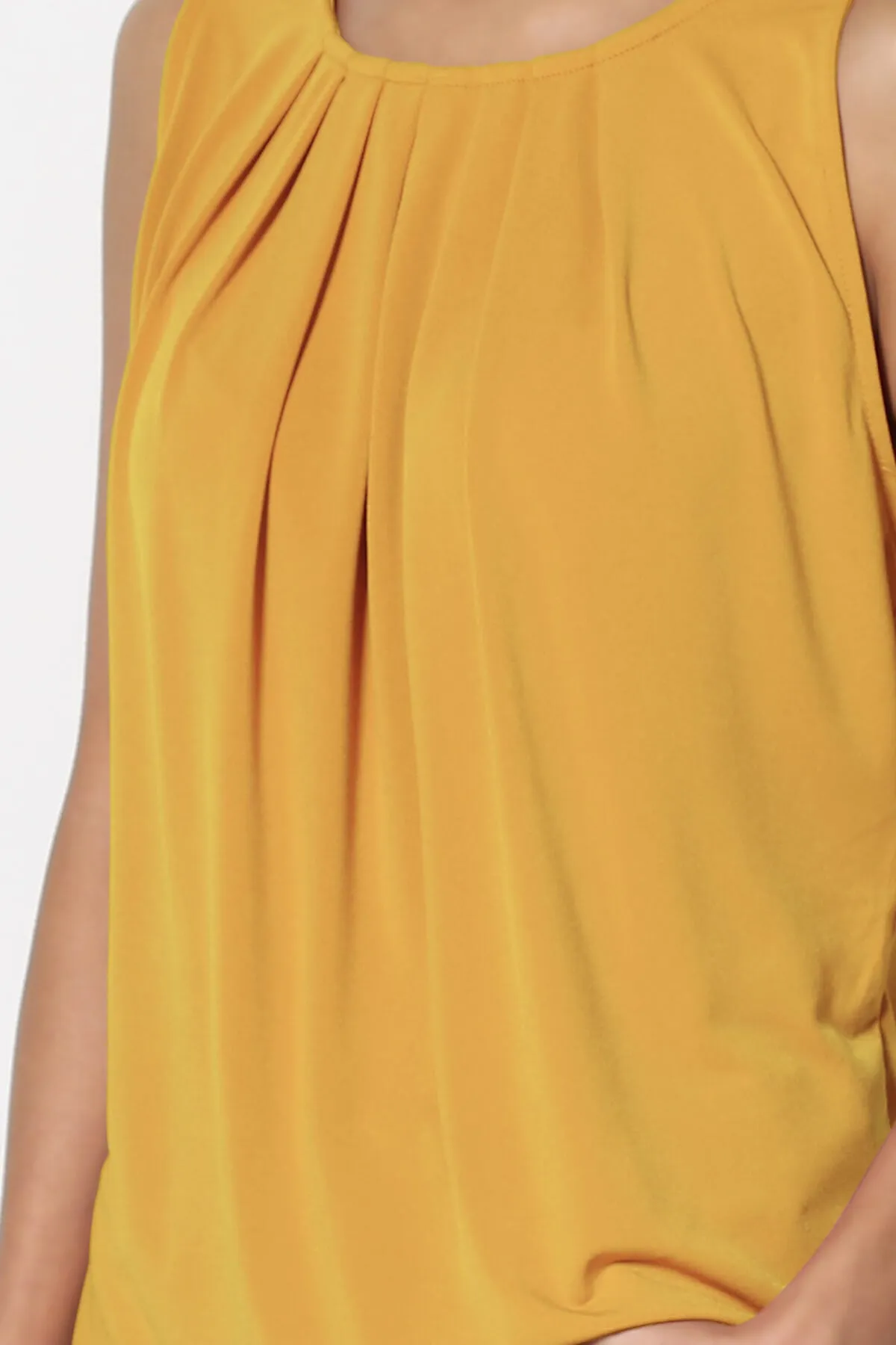 Chaffee Pleat Neck Tank Top