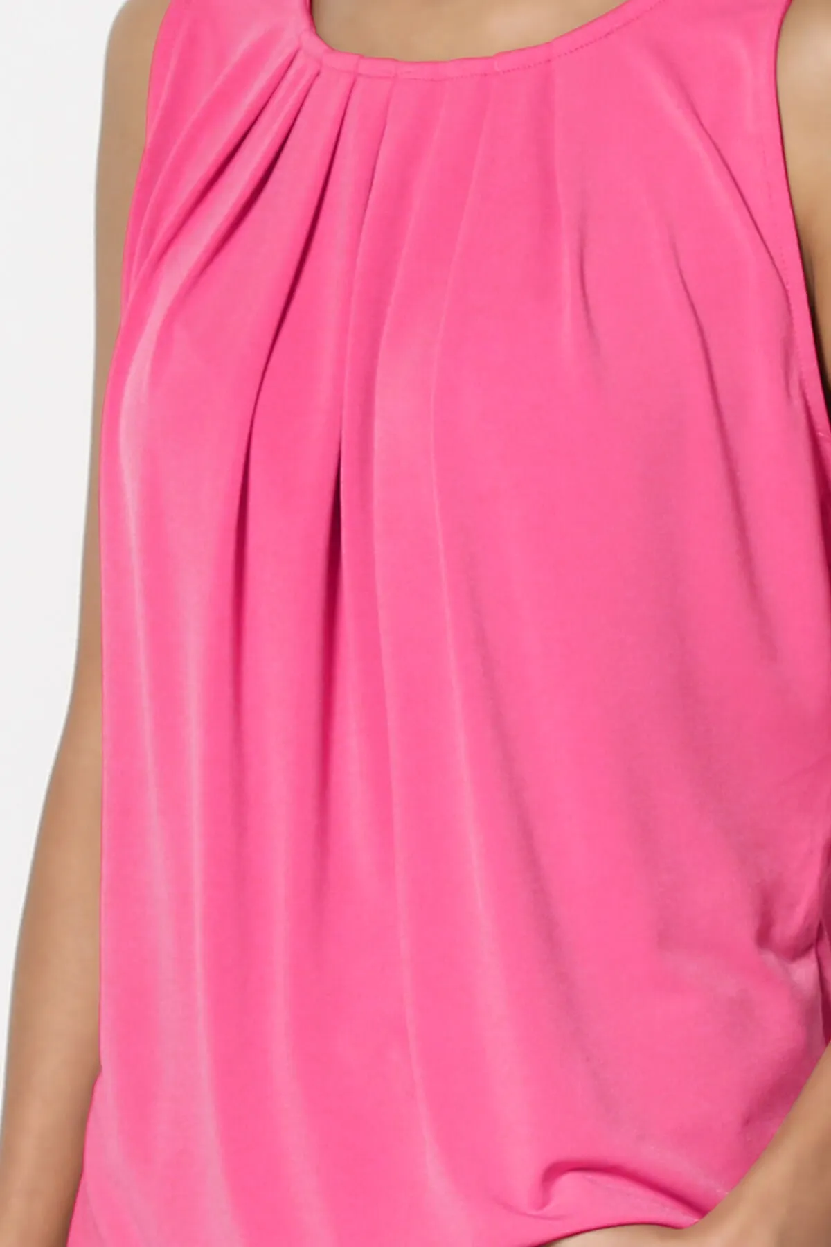 Chaffee Pleat Neck Tank Top