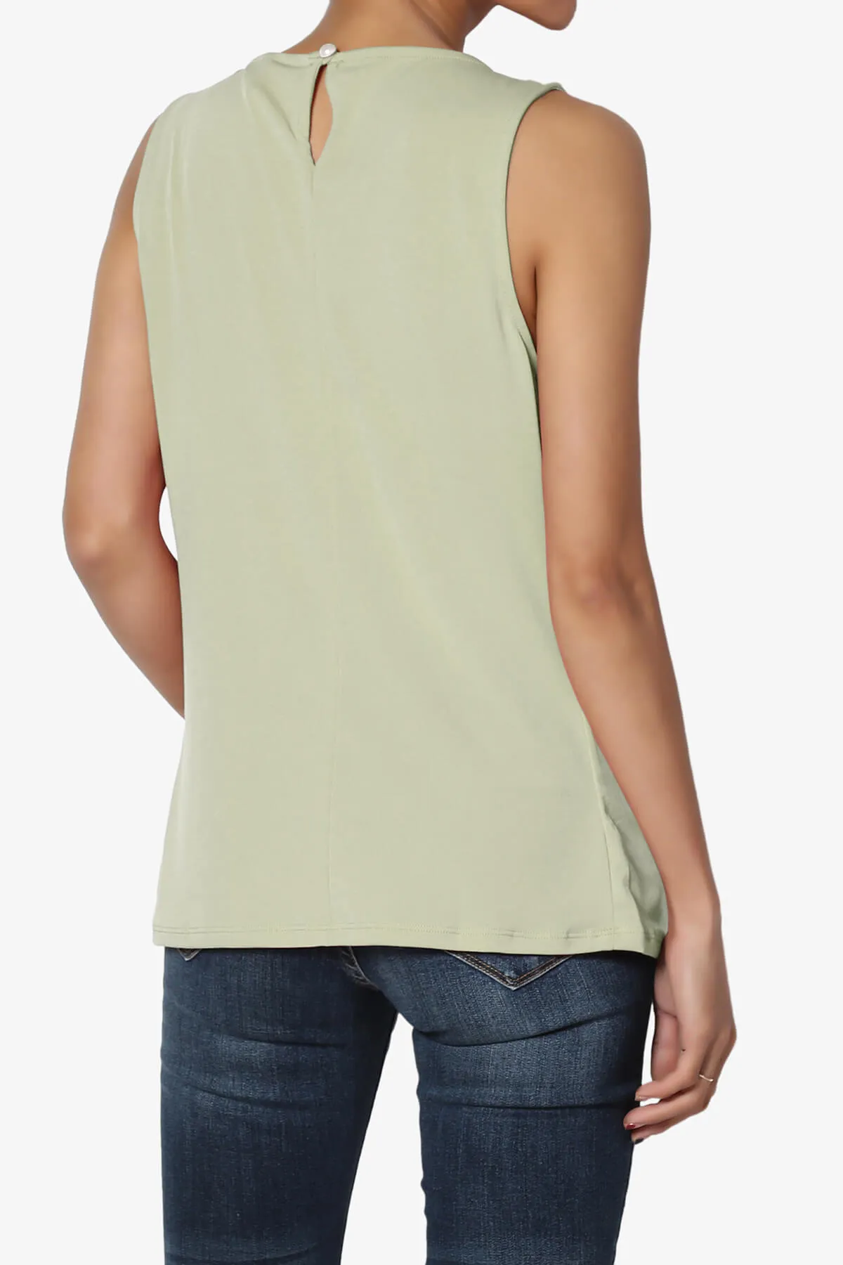 Chaffee Pleat Neck Tank Top