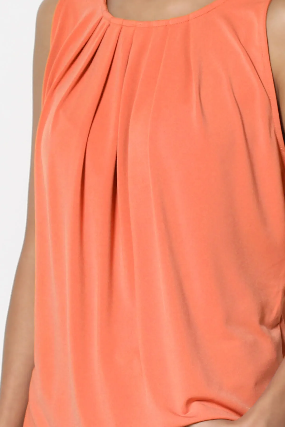 Chaffee Pleat Neck Tank Top