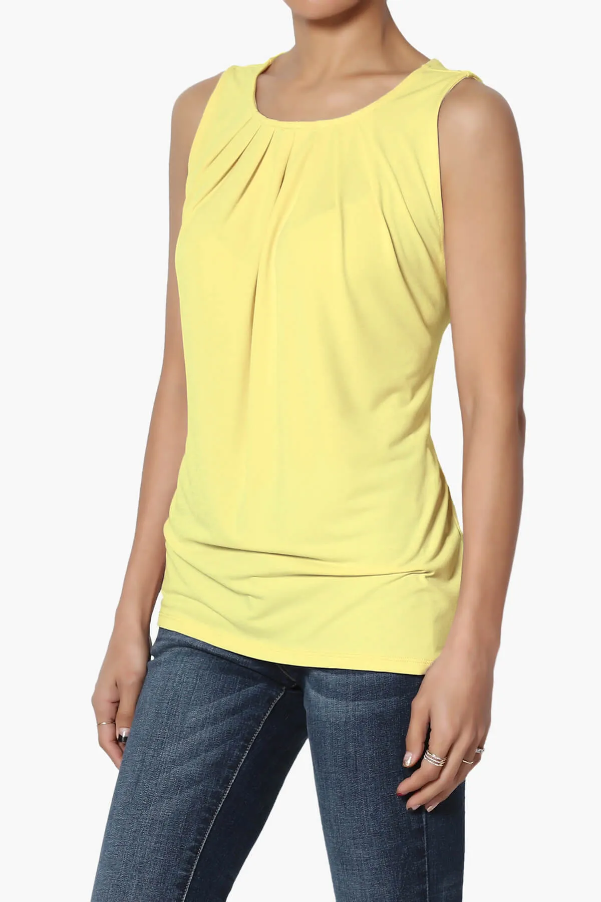 Chaffee Pleat Neck Tank Top