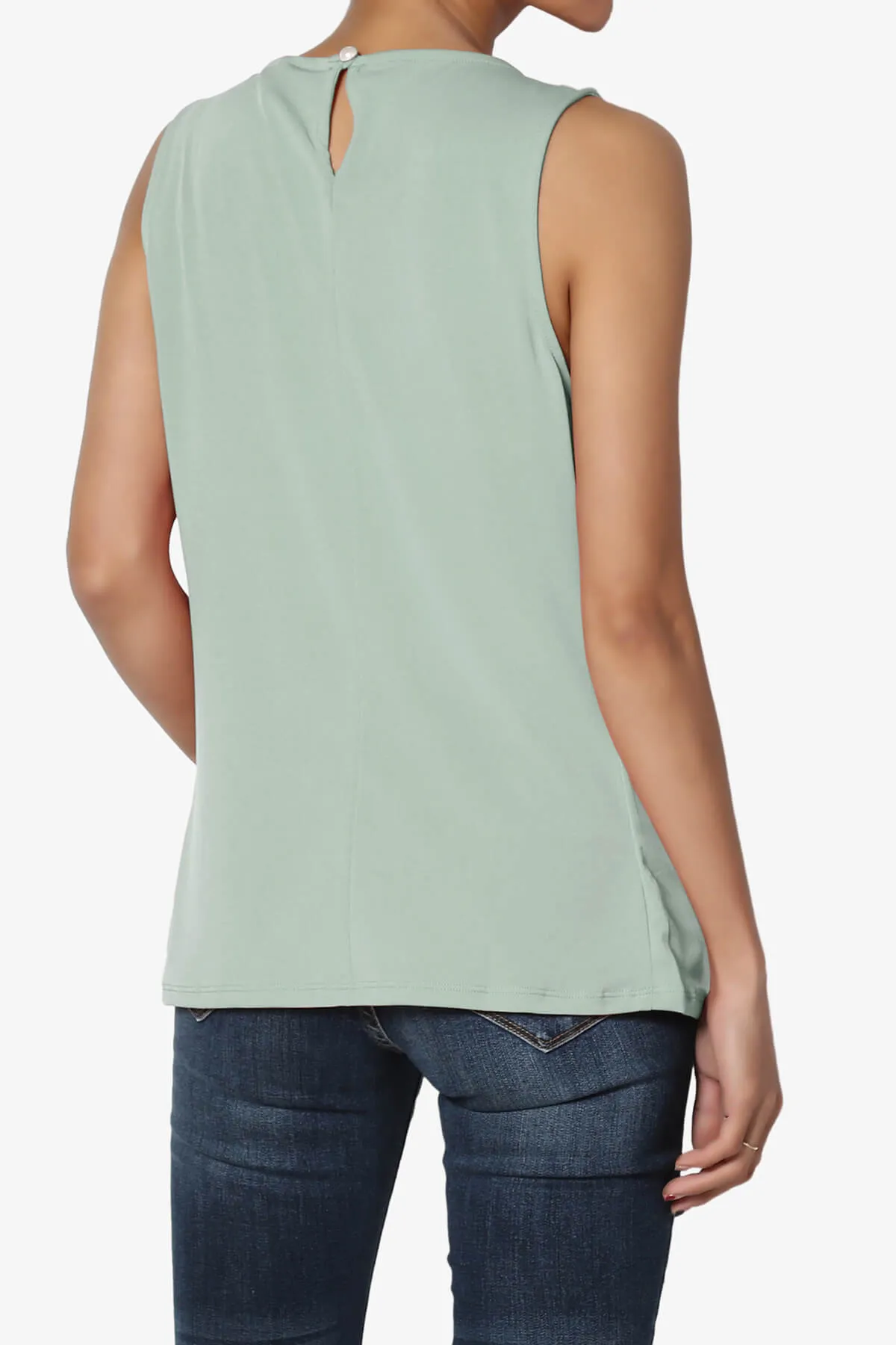 Chaffee Pleat Neck Tank Top