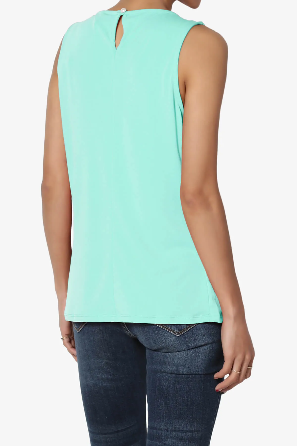 Chaffee Pleat Neck Tank Top