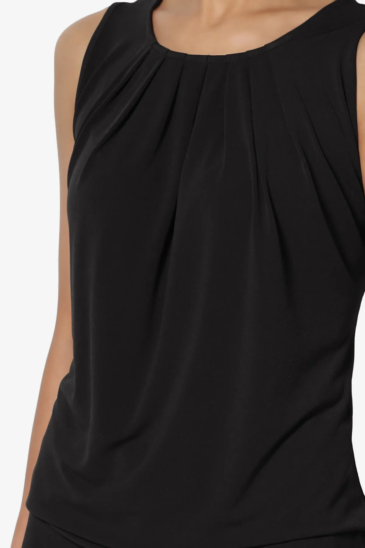 Chaffee Pleat Neck Tank Top