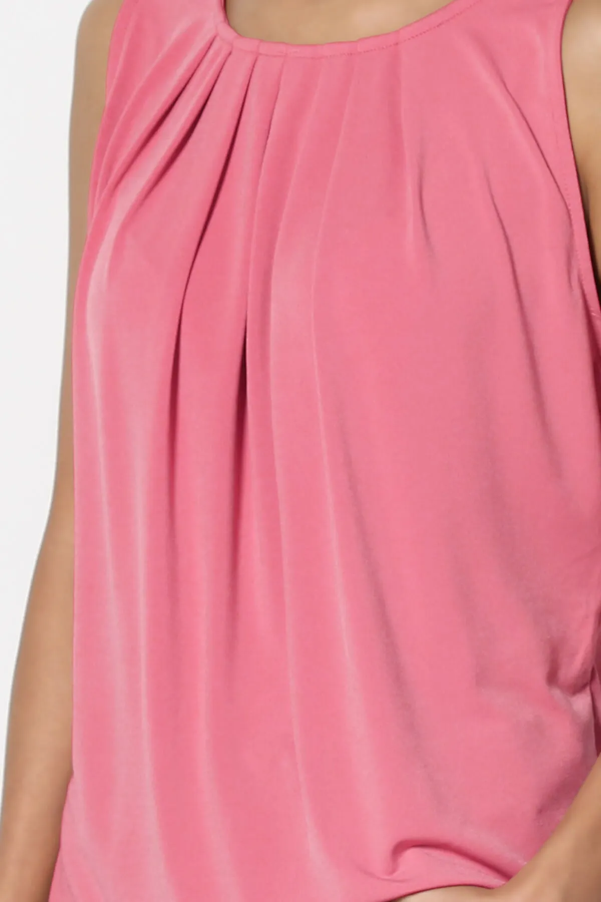 Chaffee Pleat Neck Tank Top